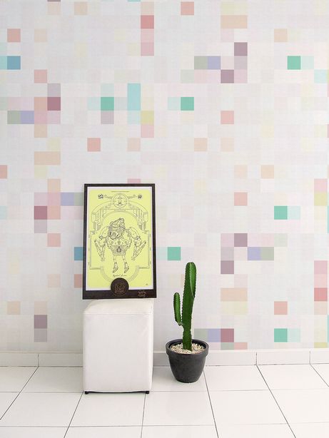 Papel de Parede Adesivo Zig Zag Amarelo Collector 55 Aparador Adega Bar ~ Papel de Parede Adesivo Zig Zag Amarelo Collector 55